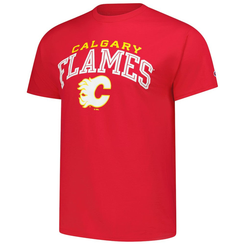 Calgary Flames Champion Primary Logo T-Shirt - Red | US 203133683