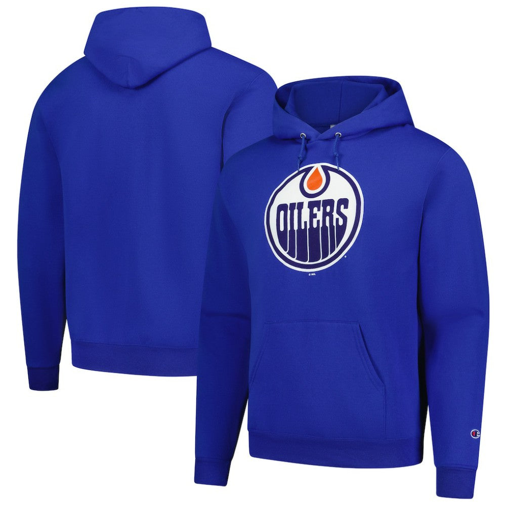 Edmonton Oilers Champion Primary Logo 1-Hit Pullover Hoodie - Royal | US 203133714
