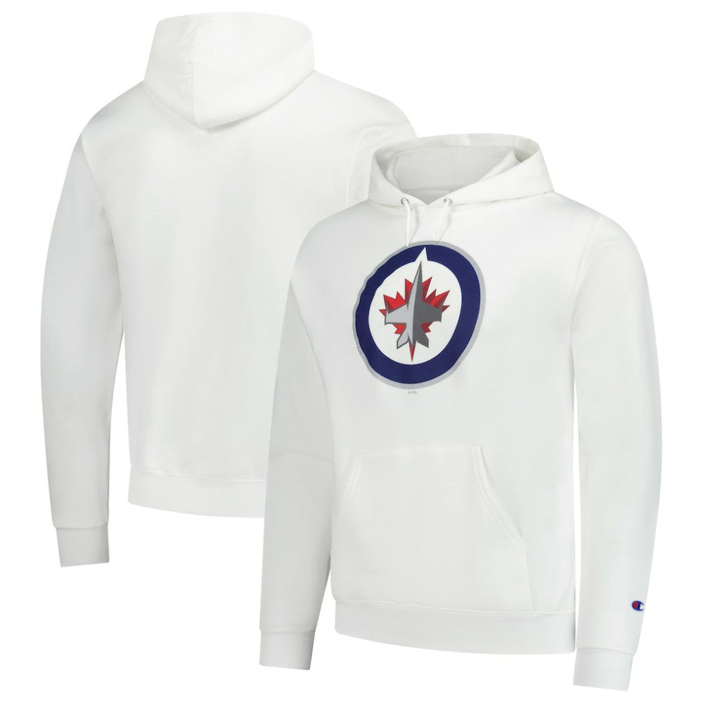 Winnipeg Jets Champion Primary Logo 1-Hit Pullover Hoodie - White | US 203133716