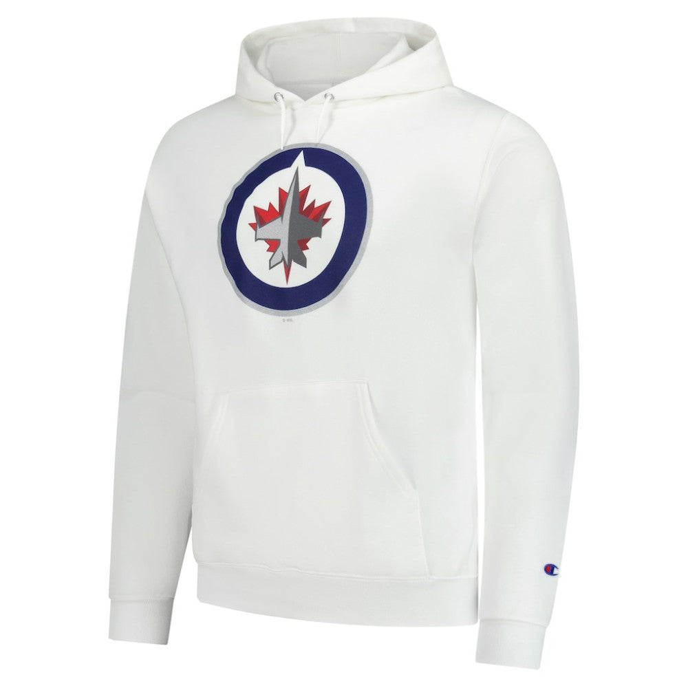 Winnipeg Jets Champion Primary Logo 1-Hit Pullover Hoodie - White | US 203133716