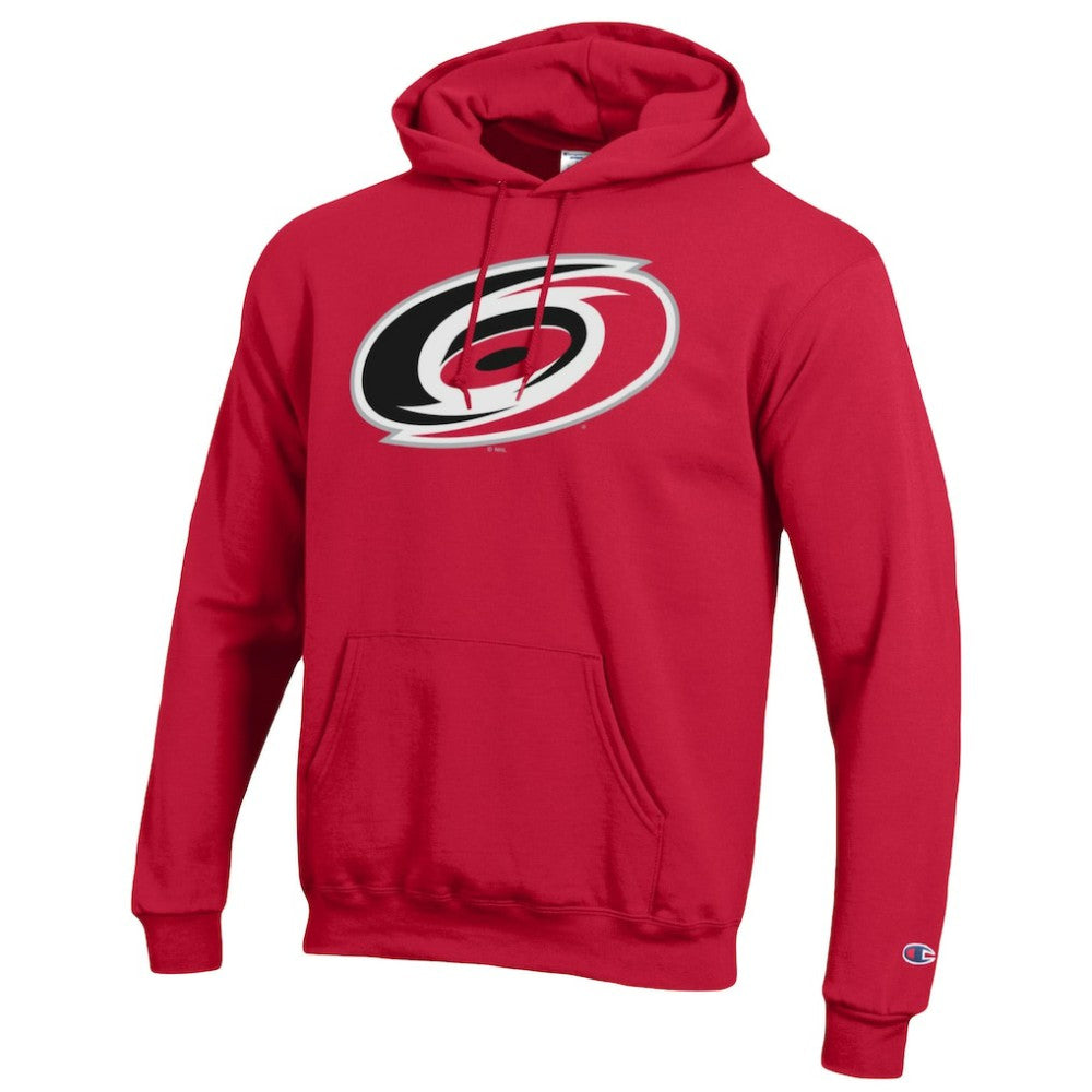 Carolina Hurricanes Champion Primary Logo 1-Hit Pullover Hoodie - Red | US 203133734
