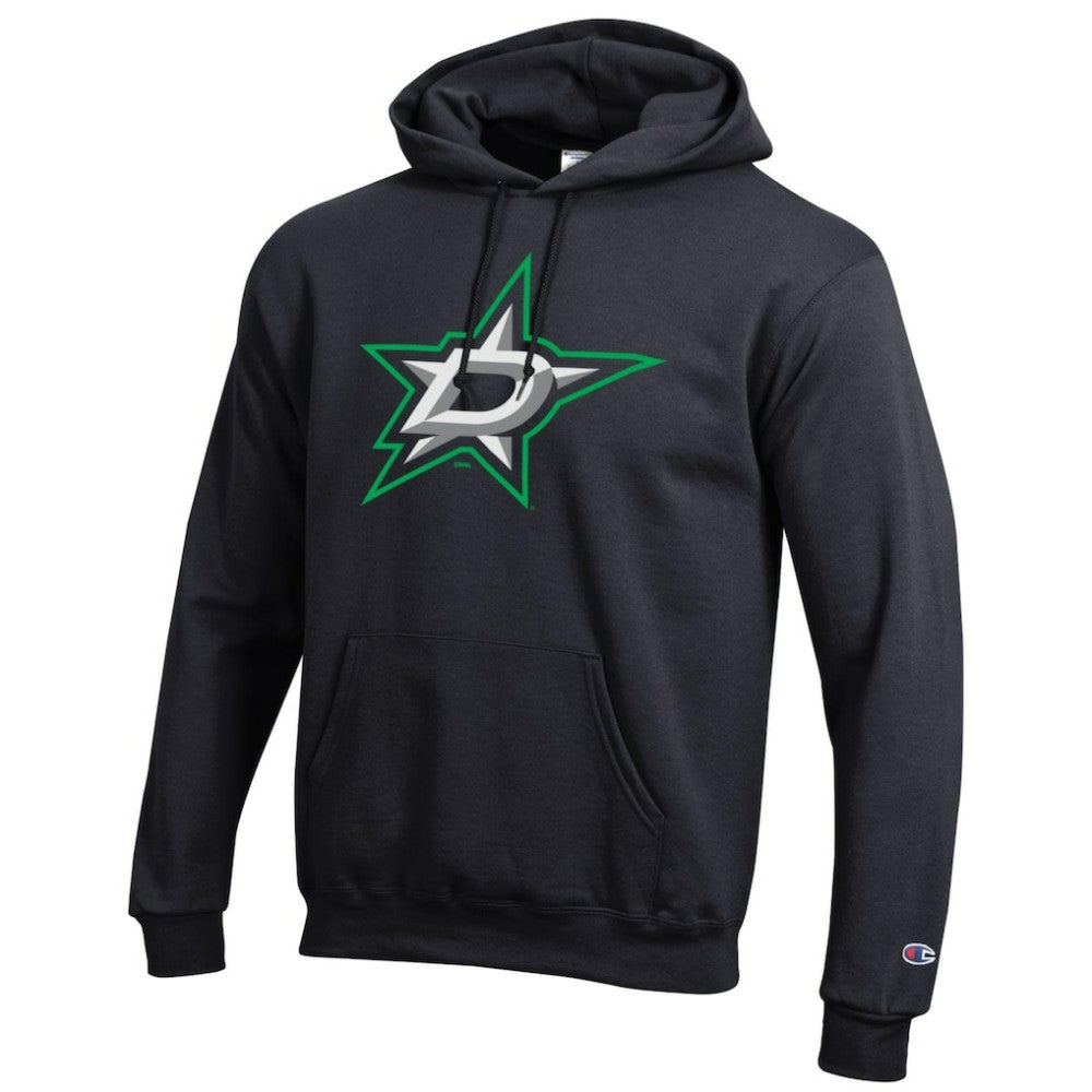 Dallas Stars Champion Primary Logo 1-Hit Pullover Hoodie - Black | US 203133735