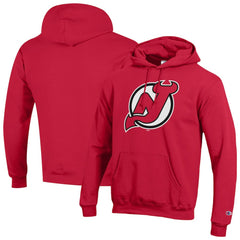 New Jersey Devils Champion Primary Logo 1-Hit Pullover Hoodie - Red | US 203133737