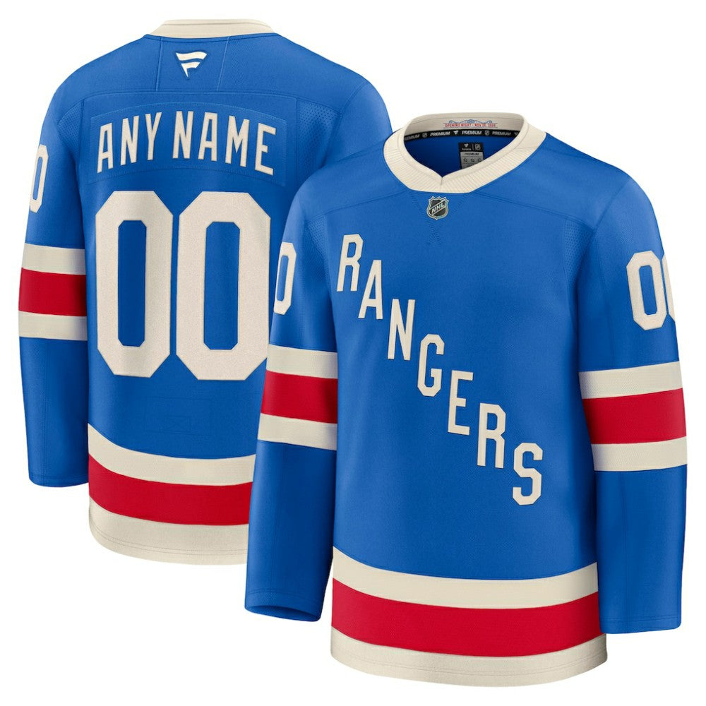 New York Rangers Fanatics Centennial Premium Custom Jersey - Blue | US 203133899