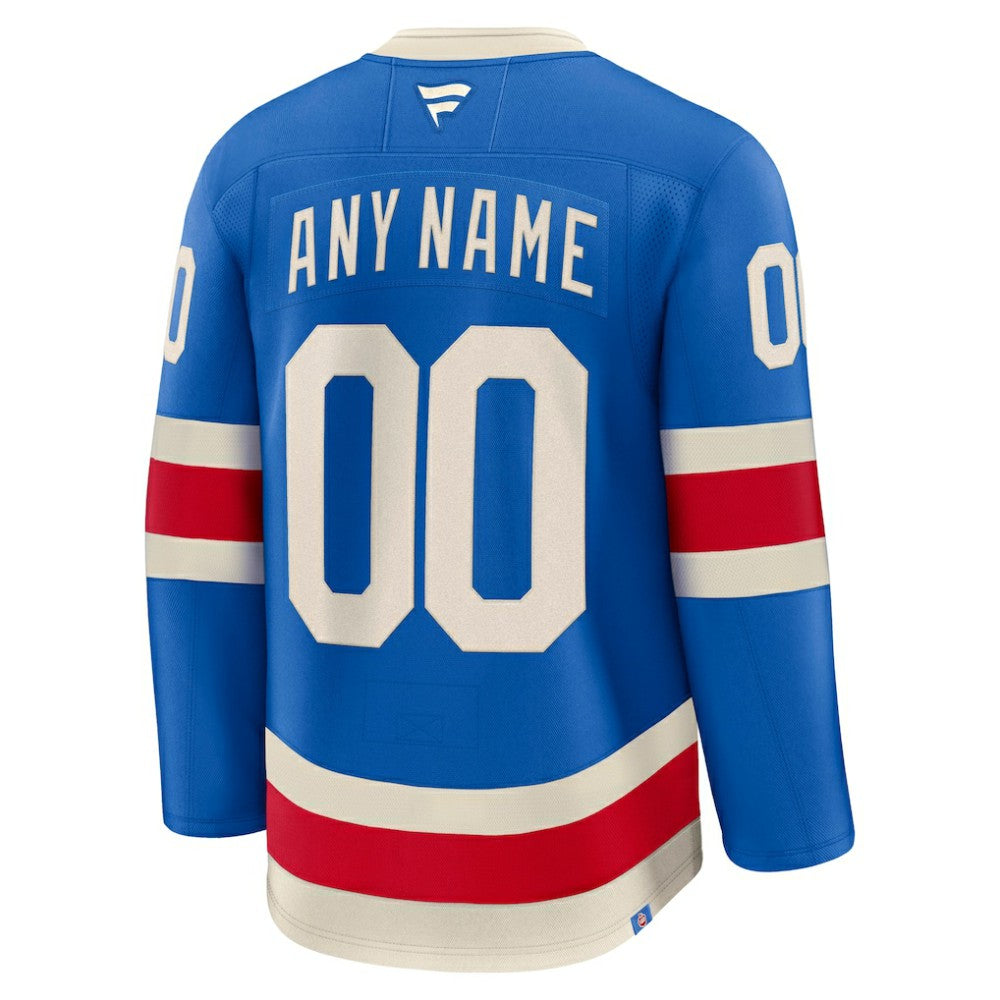 New York Rangers Fanatics Centennial Premium Custom Jersey - Blue | US 203133899
