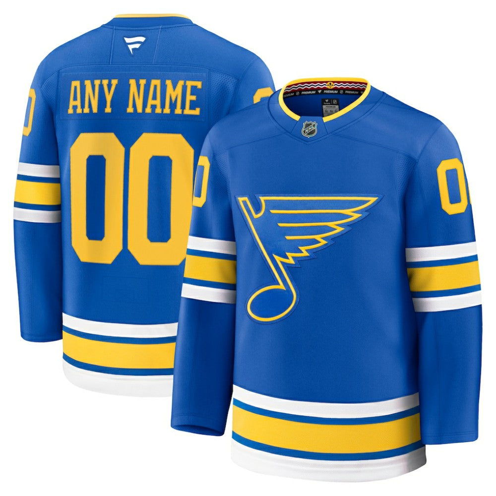 St. Louis Blues Fanatics Home Premium Custom Jersey - Blue | US 203133900