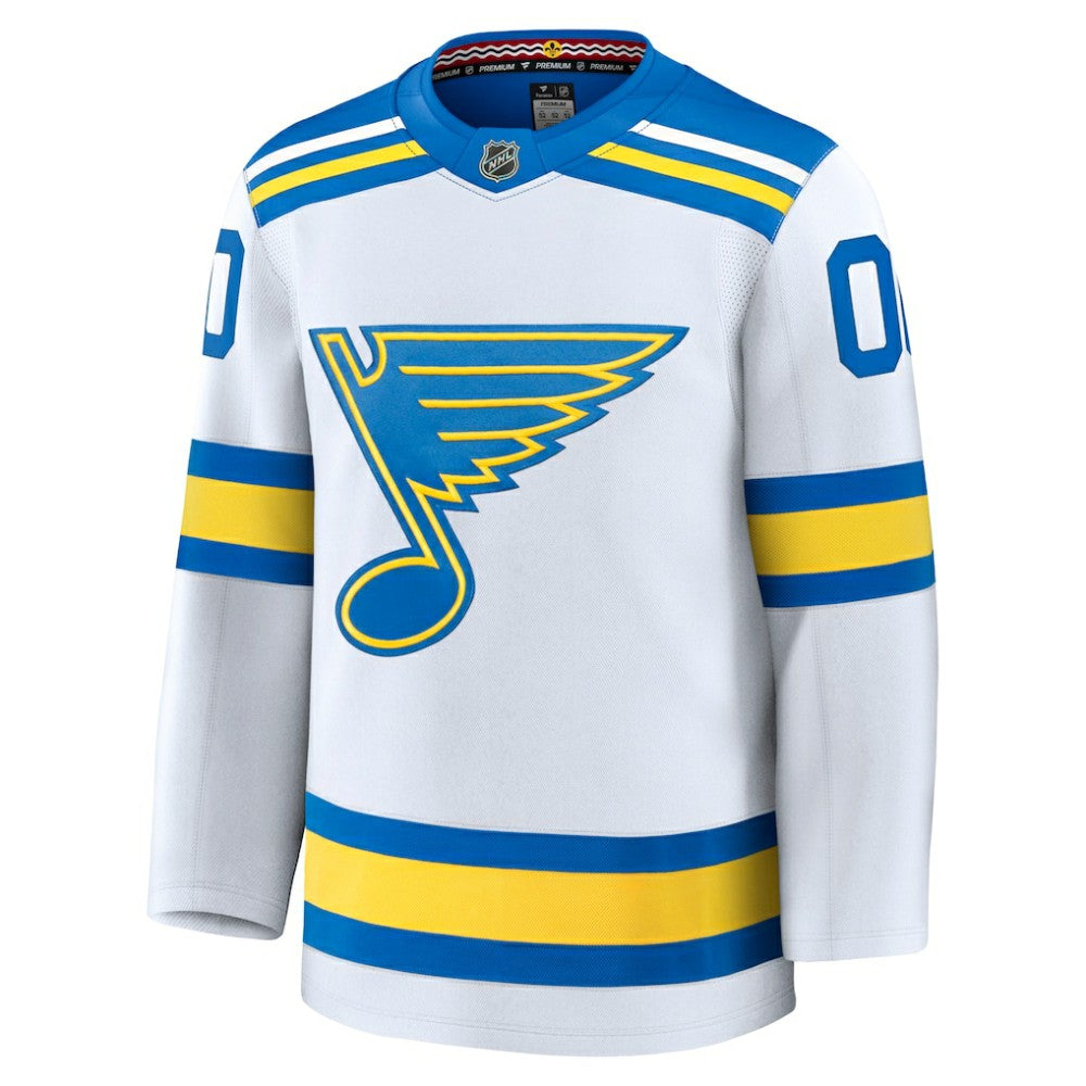 St. Louis Blues Fanatics Away Premium Custom Jersey - White | US 203133906