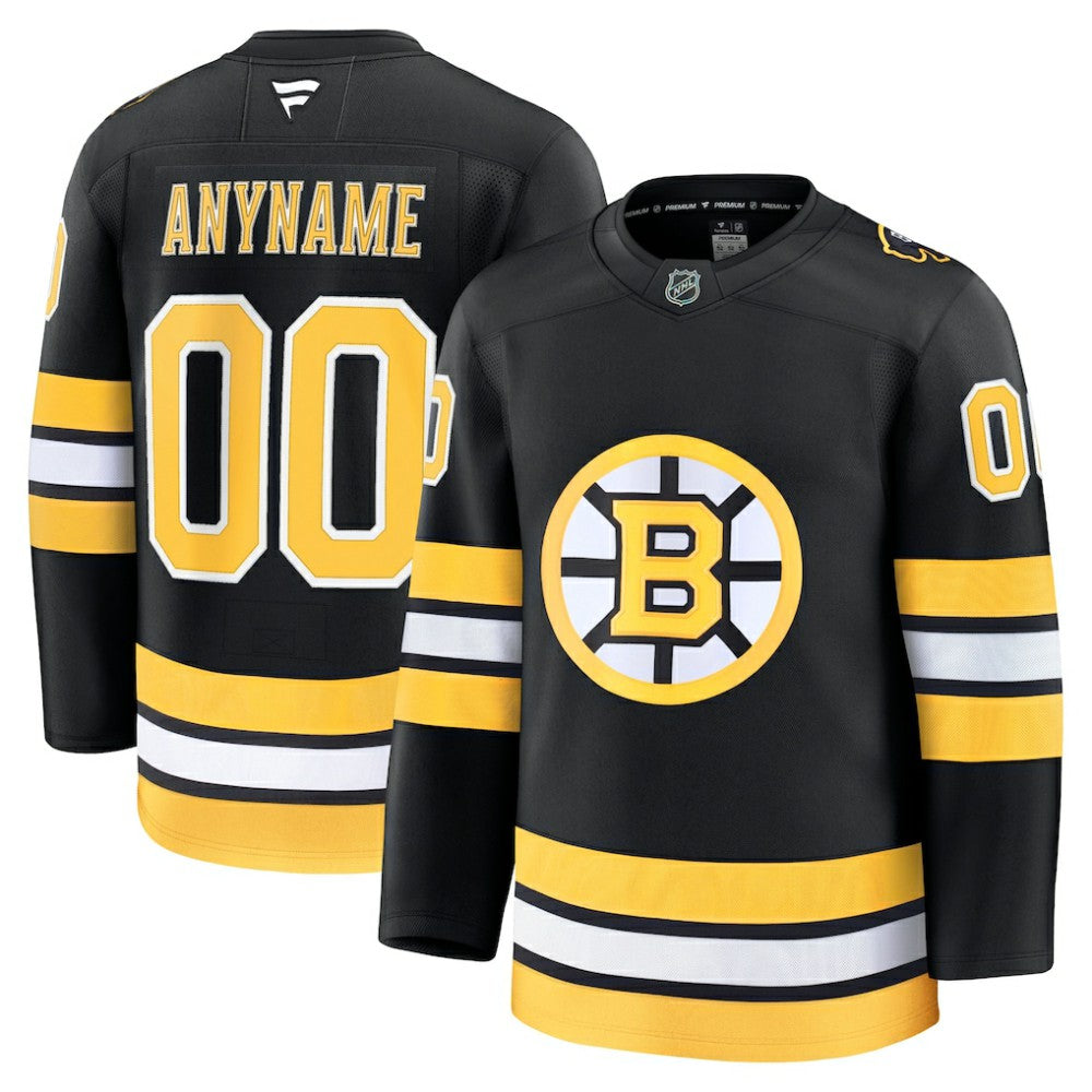 Boston Bruins Fanatics Home Premium Custom Jersey - Black | US 203133907