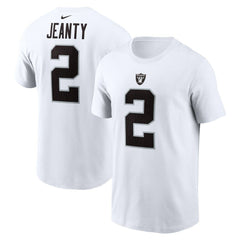 Ashton Jeanty Las Vegas Raiders Name & Number T-Shirt - White T-shirts