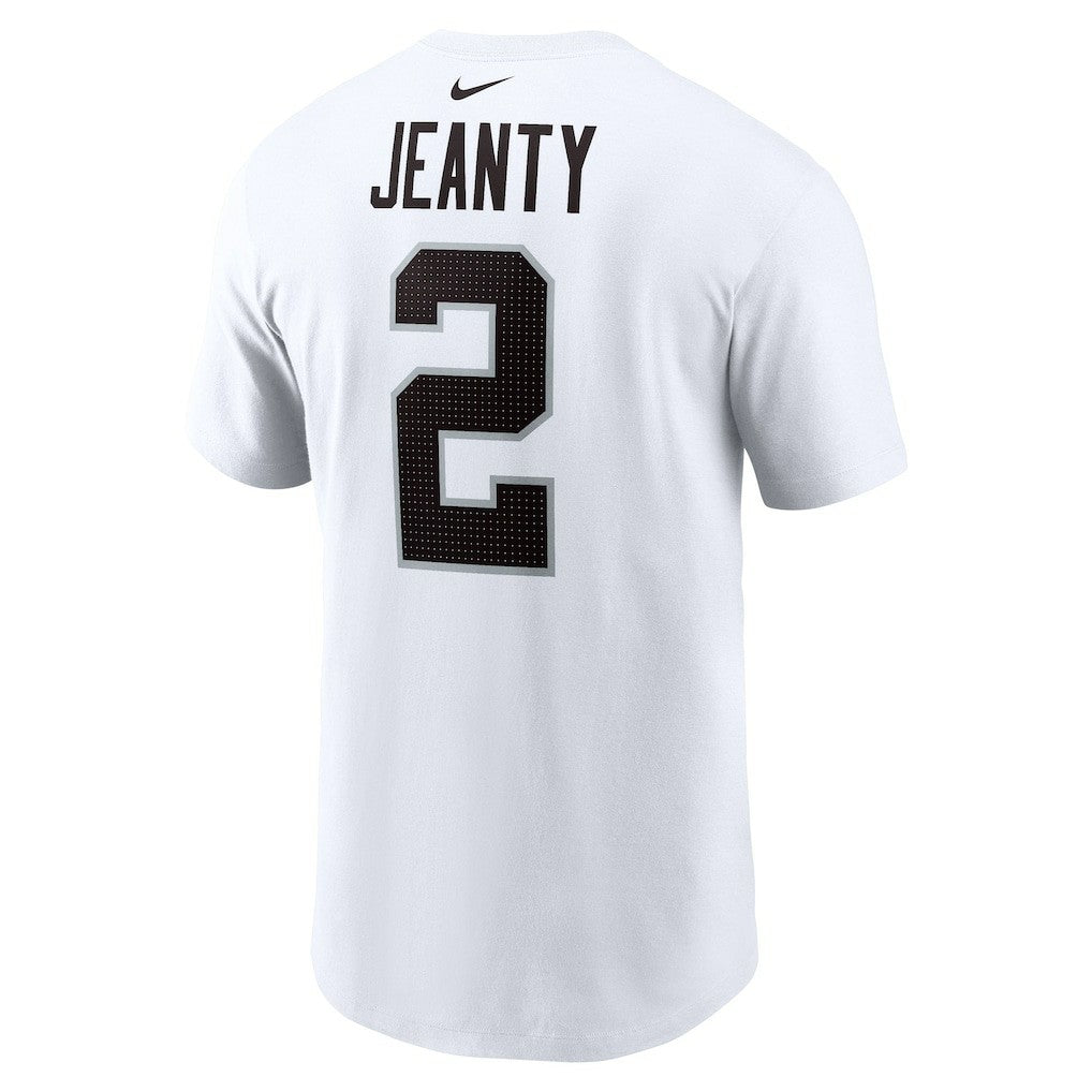 Ashton Jeanty Las Vegas Raiders Name & Number T-Shirt - White T-shirts
