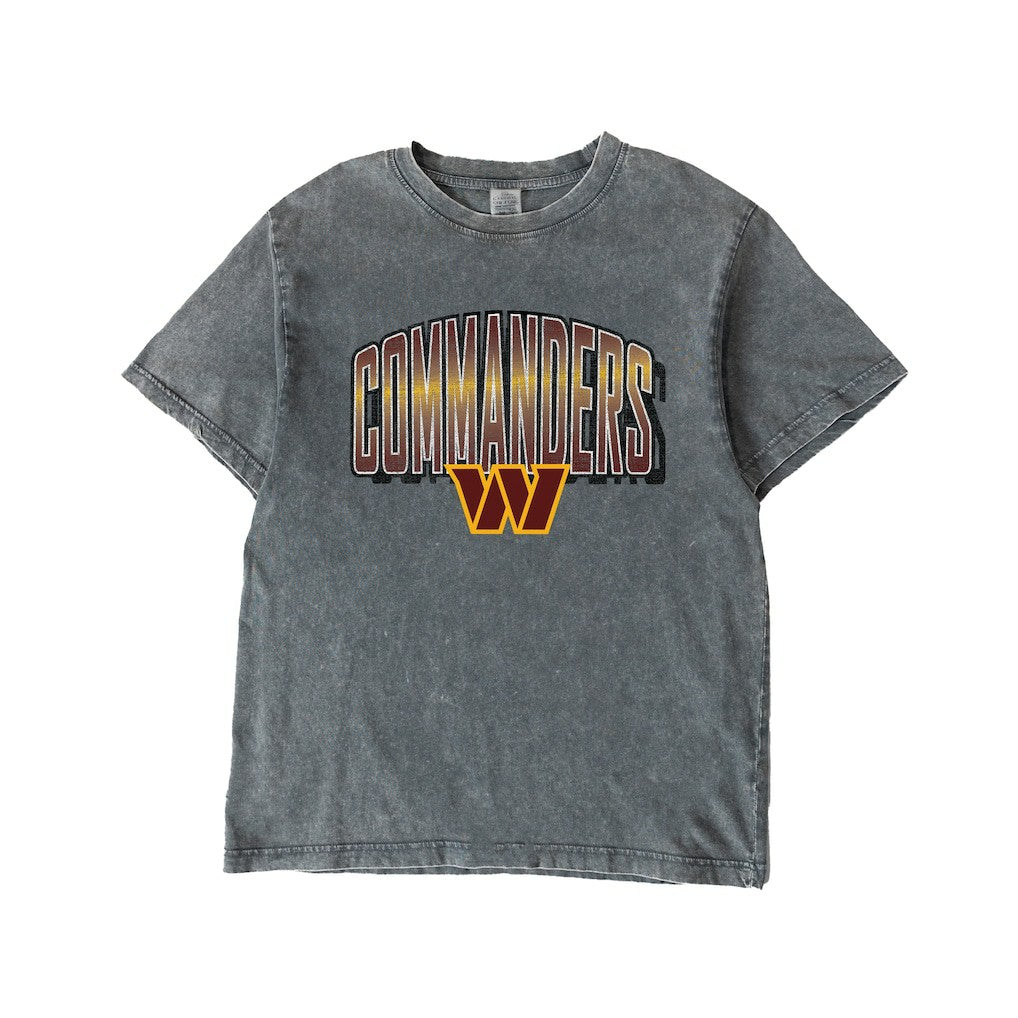 Washington Commanders Gameday Couture Women's Peak Performance Oversized Snow Wash T-Shirt - Gray T-shirts