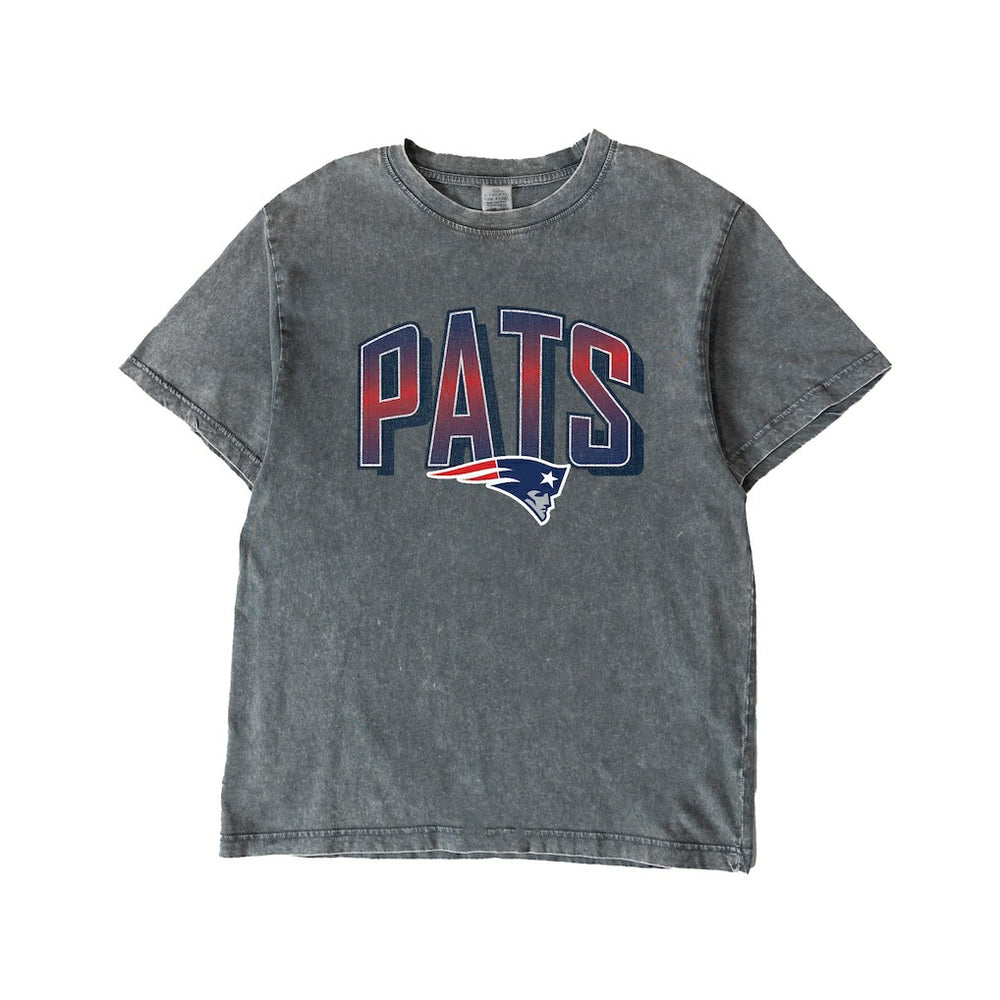 New England Patriots Gameday Couture Women's Peak Performance Oversized Snow Wash T-Shirt - Gray T-shirts