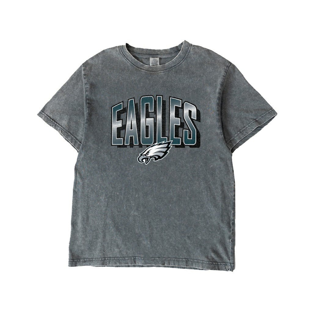 Philadelphia Eagles Gameday Couture Women's Peak Performance Oversized Snow Wash T-Shirt - Gray T-shirts