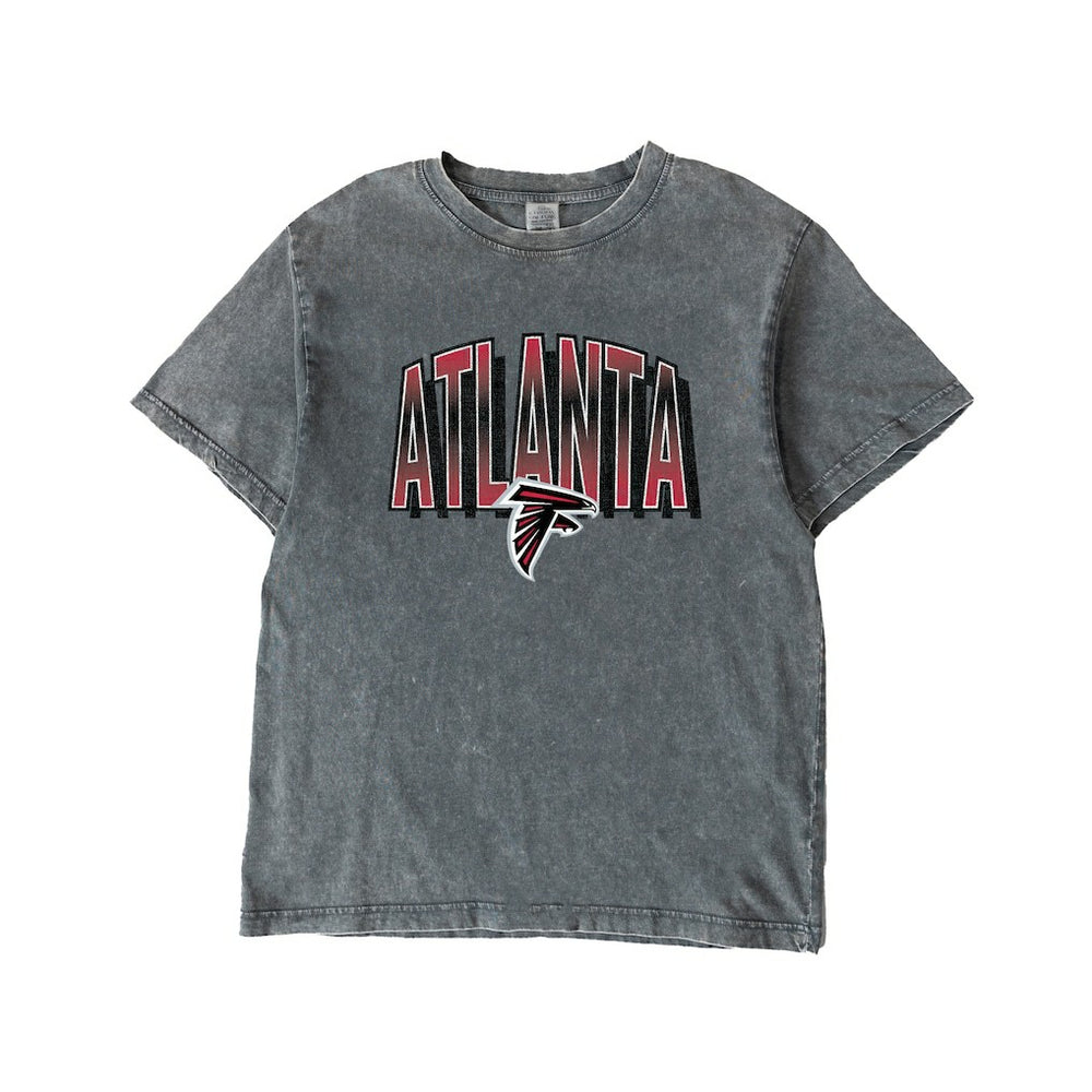 Atlanta Falcons Gameday Couture Women's Peak Performance Oversized Snow Wash T-Shirt - Gray T-shirts