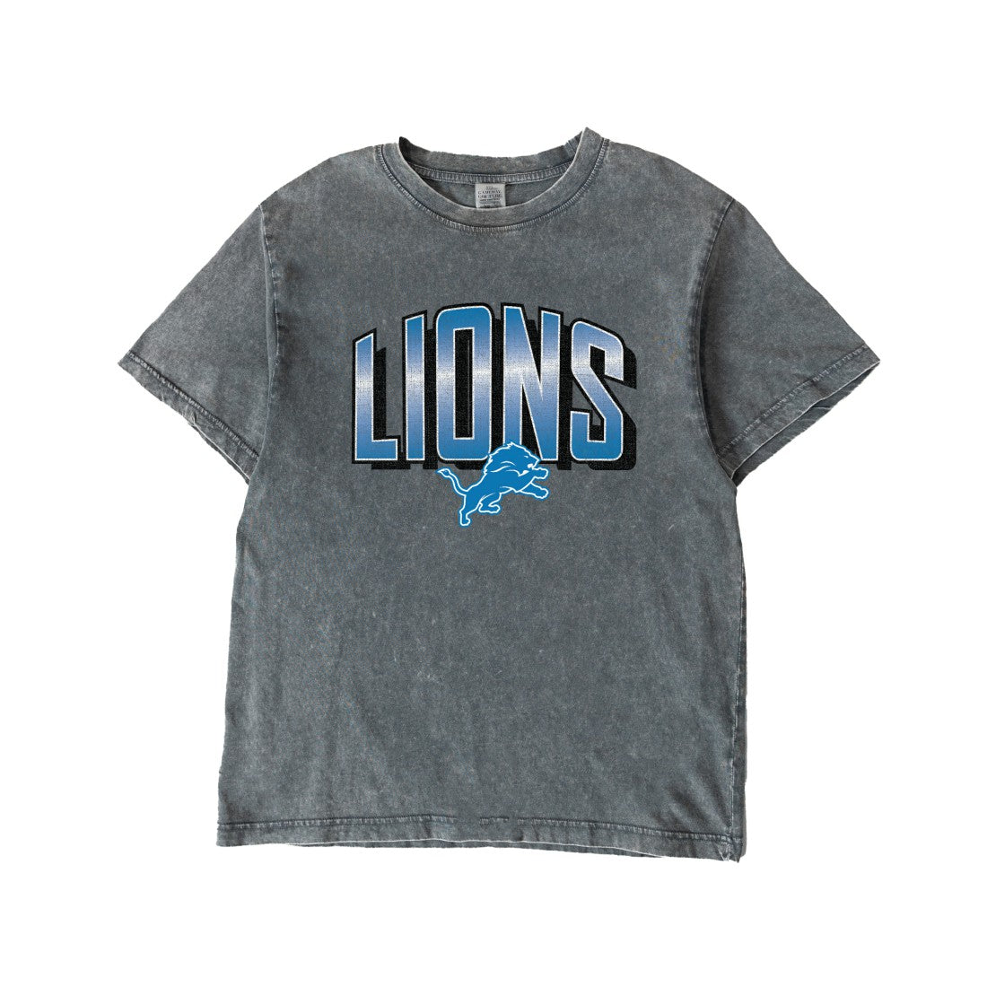 Detroit Lions Gameday Couture Women's Peak Performance Oversized Snow Wash T-Shirt - Gray T-shirts