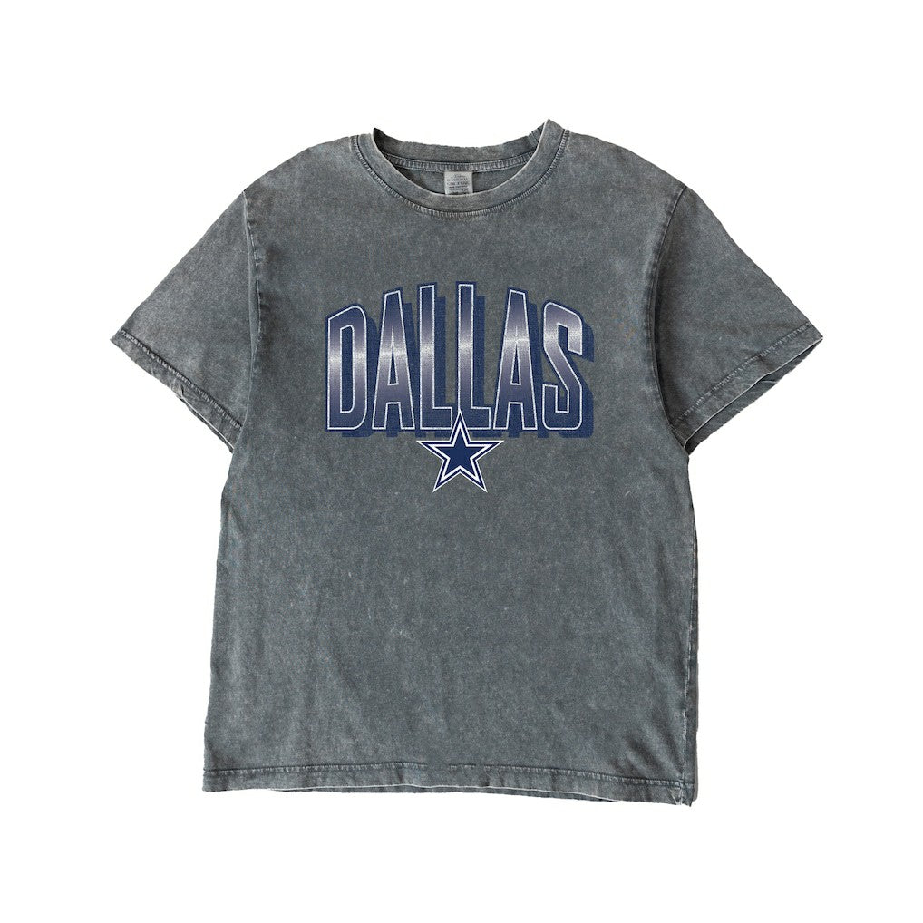 Dallas Cowboys Gameday Couture Women's Peak Performance Oversized Snow Wash T-Shirt - Gray T-shirts