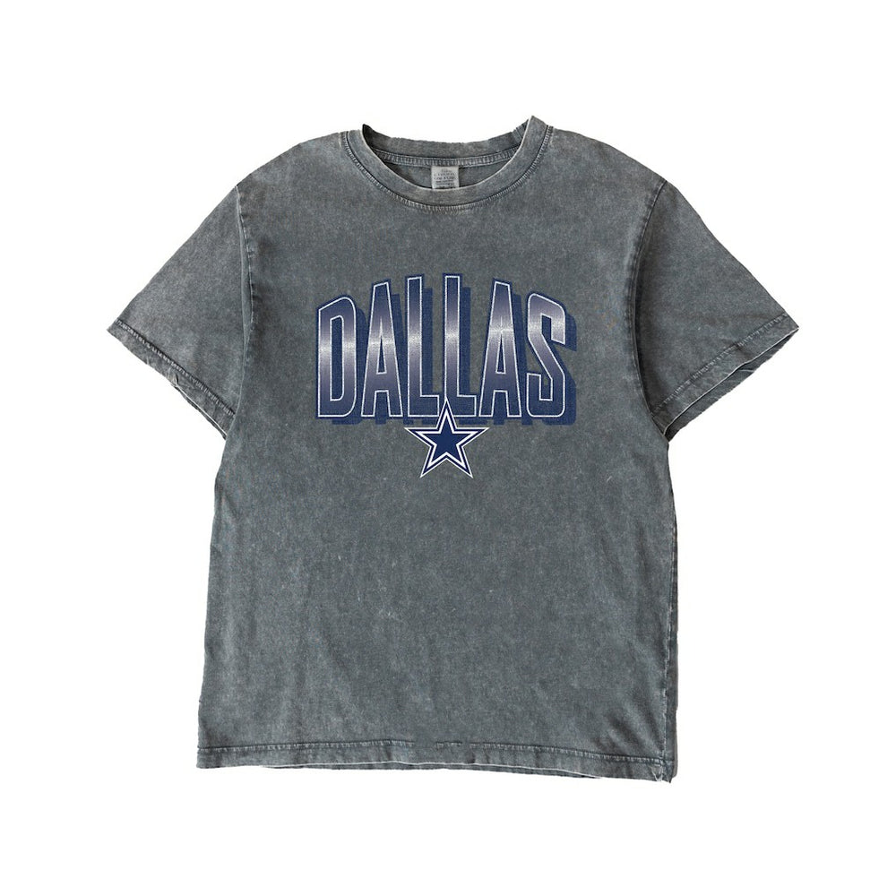 Dallas Cowboys Gameday Couture Women's Peak Performance Oversized Snow Wash T-Shirt - Gray T-shirts