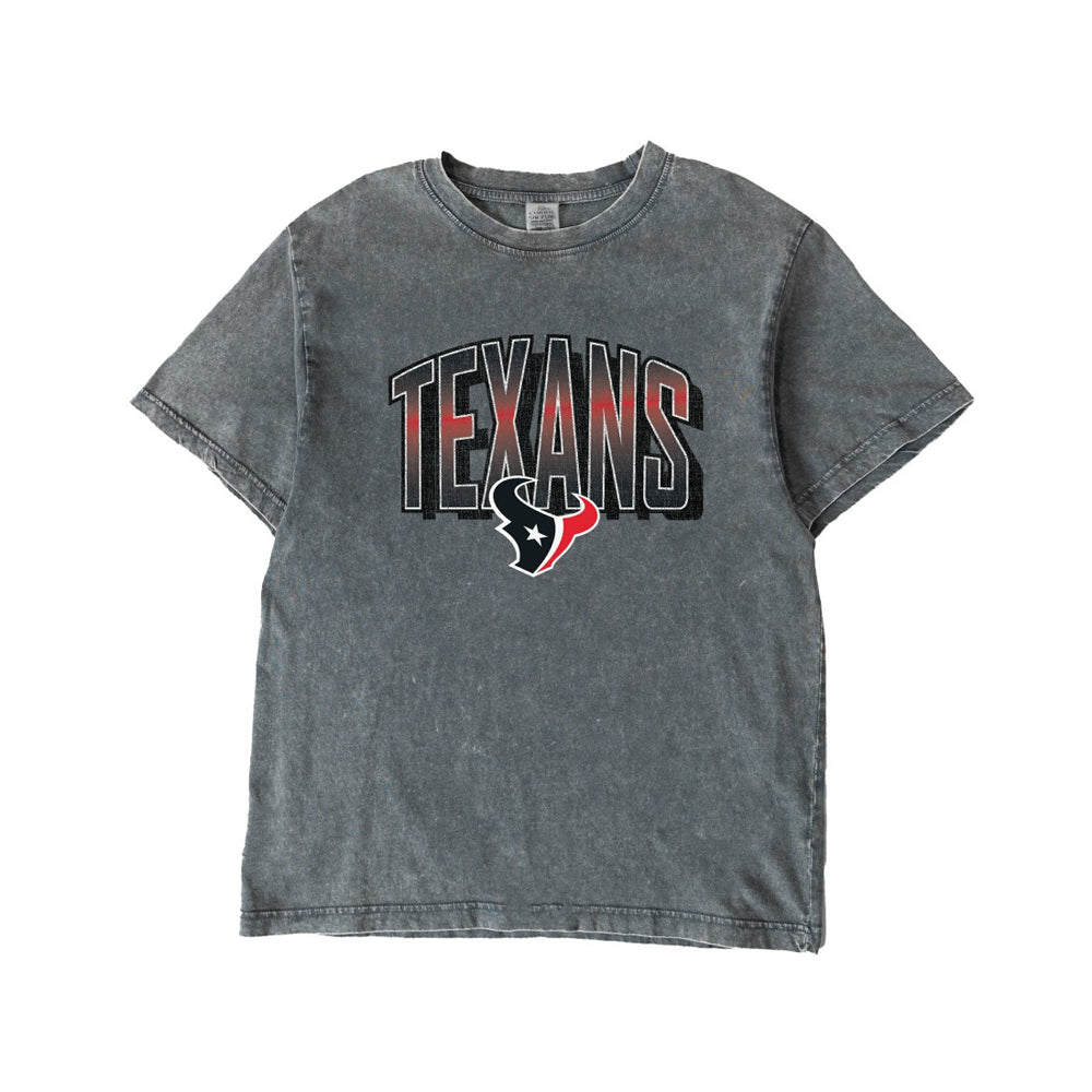 Houston Texans Gameday Couture Women's Peak Performance Oversized Snow Wash T-Shirt - Gray T-shirts