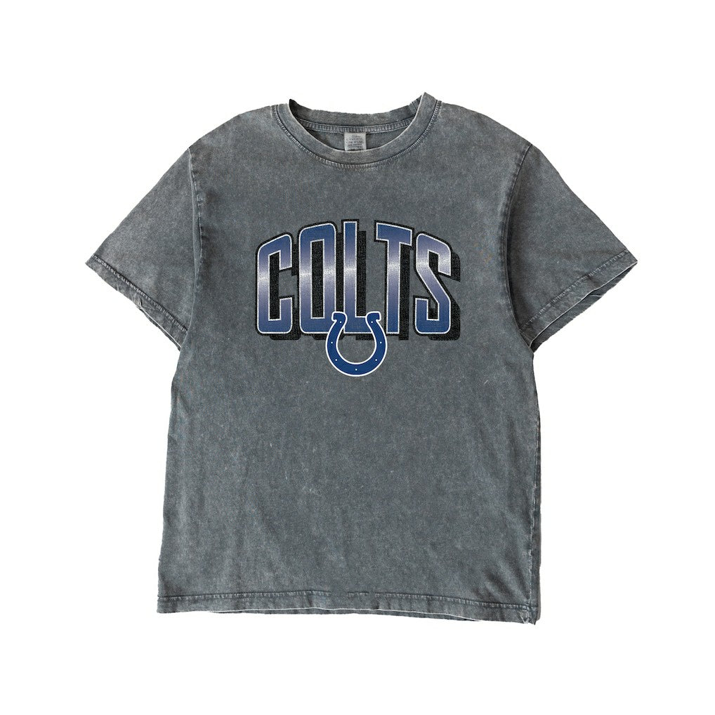 Indianapolis Colts Gameday Couture Women's Peak Performance Oversized Snow Wash T-Shirt - Gray T-shirts