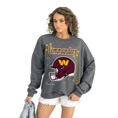 Washington Commanders Gameday Couture Women's Ready to Rumble Premium Fleece Pullover Sweatshirt - Gray Pullover