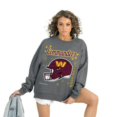 Washington Commanders Gameday Couture Women's Ready to Rumble Premium Fleece Pullover Sweatshirt - Gray Pullover