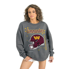 Washington Commanders Gameday Couture Women's Ready to Rumble Premium Fleece Pullover Sweatshirt - Gray Pullover