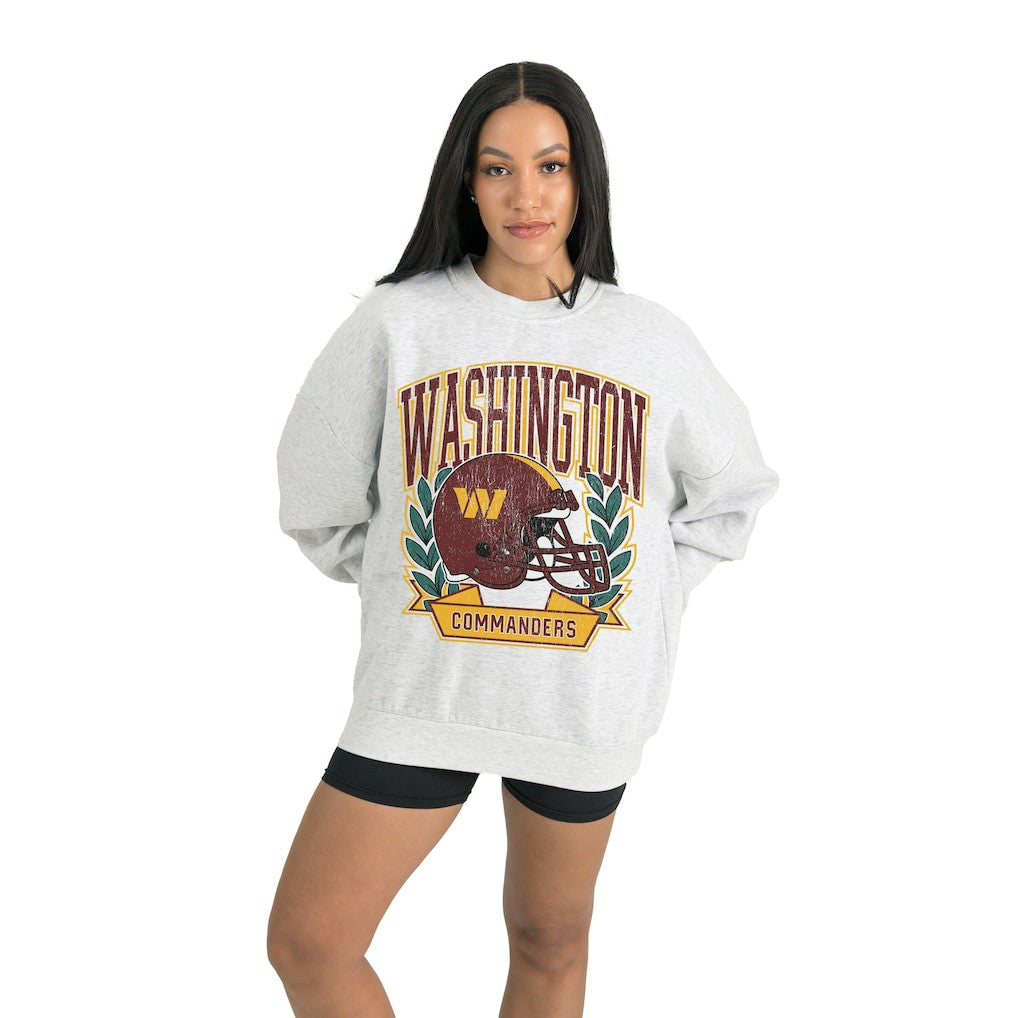 Washington Commanders Gameday Couture Women's Heritage Premium Fleece Pullover Sweatshirt - Gray Pullover