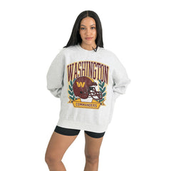 Washington Commanders Gameday Couture Women's Heritage Premium Fleece Pullover Sweatshirt - Gray Pullover