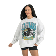 Jacksonville Jaguars Gameday Couture Women's Heritage Premium Fleece Pullover Sweatshirt - Gray Pullover