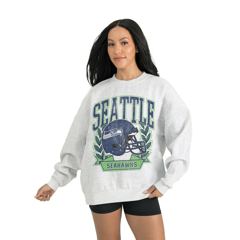 Seattle Seahawks Gameday Couture Women's Heritage Premium Fleece Pullover Sweatshirt - Gray Pullover