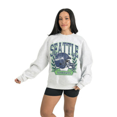 Seattle Seahawks Gameday Couture Women's Heritage Premium Fleece Pullover Sweatshirt - Gray Pullover