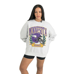 Minnesota Vikings Gameday Couture Women's Heritage Premium Fleece Pullover Sweatshirt - Gray Pullover