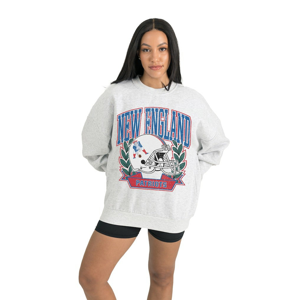 New England Patriots Gameday Couture Women's Heritage Premium Fleece Pullover Sweatshirt - Gray Pullover