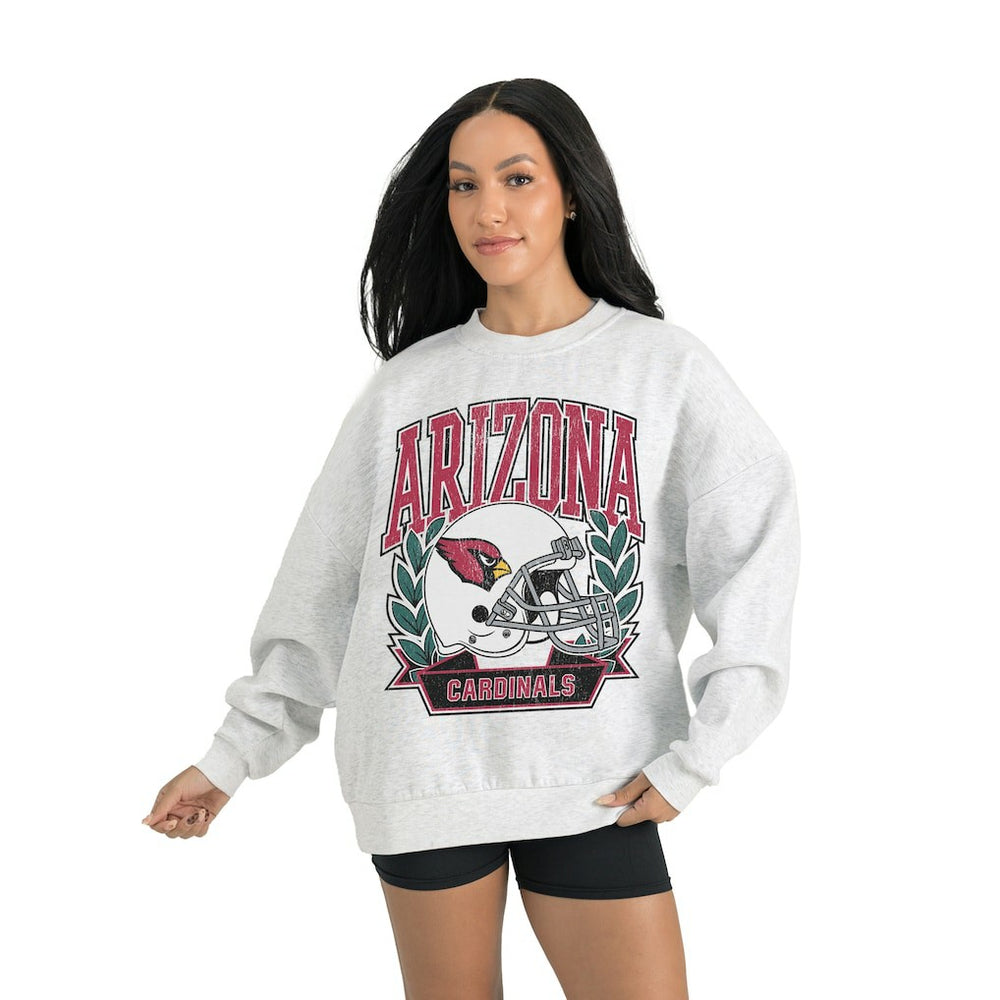 Arizona Cardinals Gameday Couture Women's Heritage Premium Fleece Pullover Sweatshirt - Gray Pullover