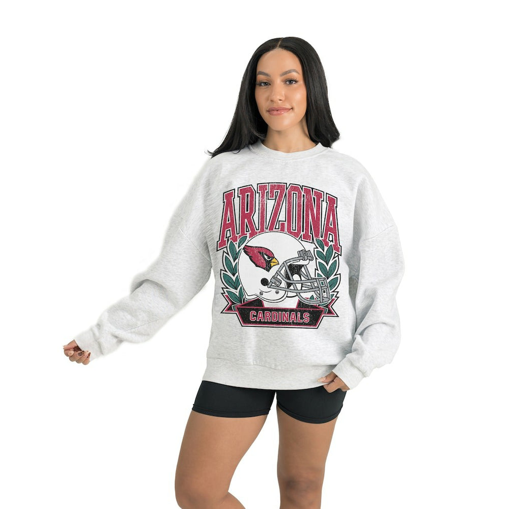 Arizona Cardinals Gameday Couture Women's Heritage Premium Fleece Pullover Sweatshirt - Gray Pullover
