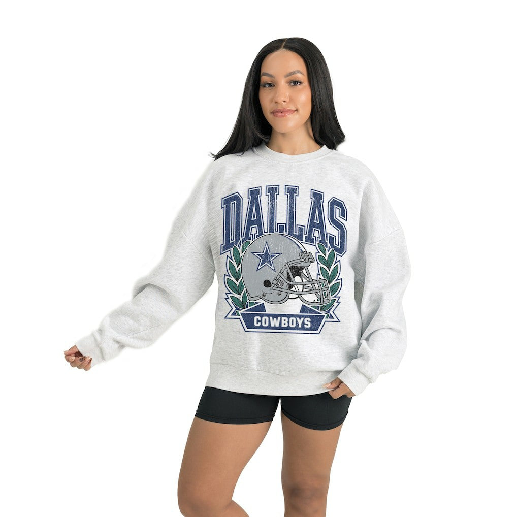 Dallas Cowboys Gameday Couture Women's Heritage Premium Fleece Pullover Sweatshirt - Gray Pullover