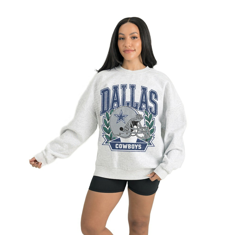 Dallas Cowboys Gameday Couture Women's Heritage Premium Fleece Pullover Sweatshirt - Gray Pullover