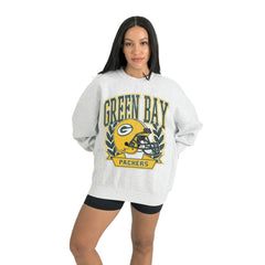 Green Bay Packers Gameday Couture Women's Heritage Premium Fleece Pullover Sweatshirt - Gray Pullover