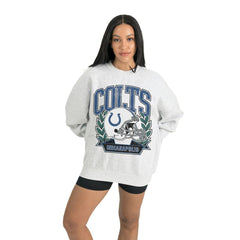 Indianapolis Colts Gameday Couture Women's Heritage Premium Fleece Pullover Sweatshirt - Gray Pullover