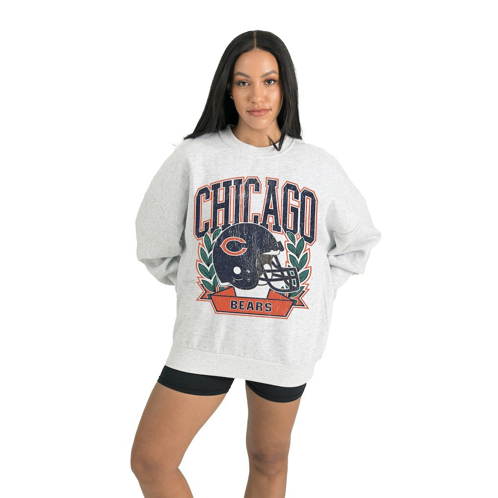 Chicago Bears Gameday Couture Women's Heritage Premium Fleece Pullover Sweatshirt - Gray Pullover