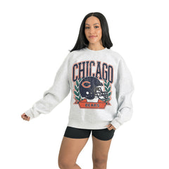 Chicago Bears Gameday Couture Women's Heritage Premium Fleece Pullover Sweatshirt - Gray Pullover