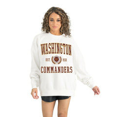 Washington Commanders Gameday Couture Women's Timeless Triumph Premium Fleece Pullover Sweatshirt - White Pullover