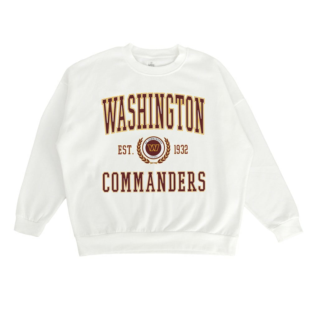 Washington Commanders Gameday Couture Women's Timeless Triumph Premium Fleece Pullover Sweatshirt - White Pullover
