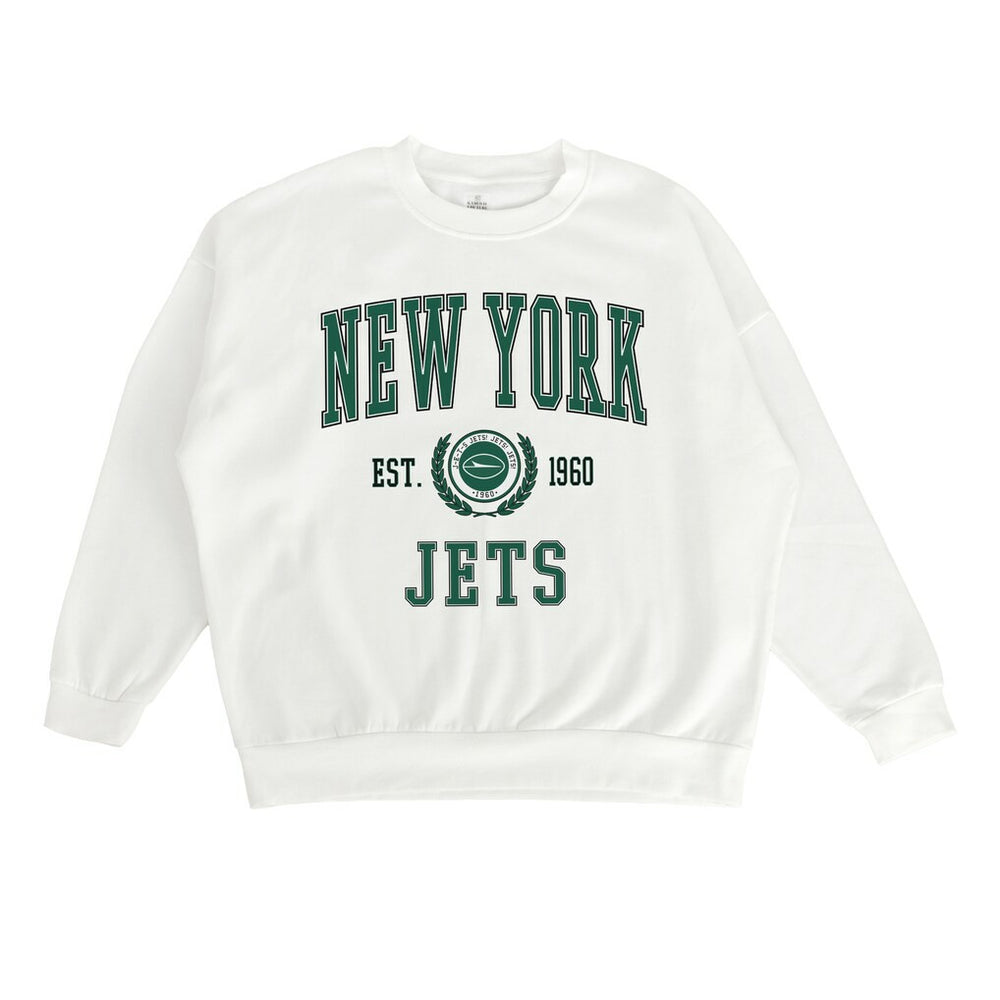 New York Jets Gameday Couture Women's Timeless Triumph Premium Fleece Pullover Sweatshirt - White Pullover