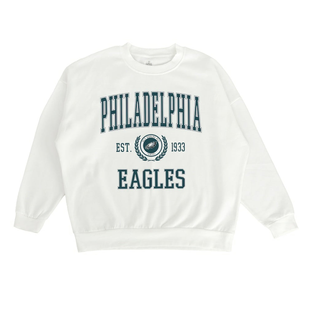 Philadelphia Eagles Gameday Couture Women's Timeless Triumph Premium Fleece Pullover Sweatshirt - White Pullover