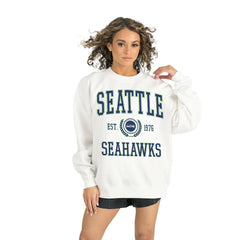 Seattle Seahawks Gameday Couture Women's Timeless Triumph Premium Fleece Pullover Sweatshirt - White Pullover