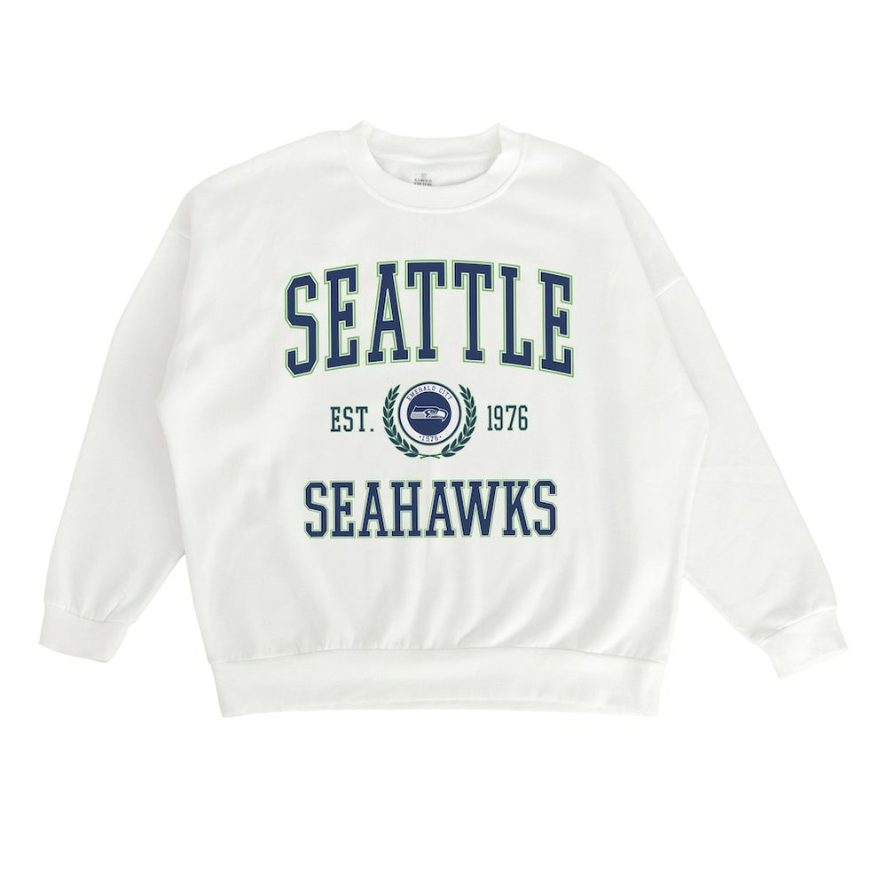 Seattle Seahawks Gameday Couture Women's Timeless Triumph Premium Fleece Pullover Sweatshirt - White Pullover