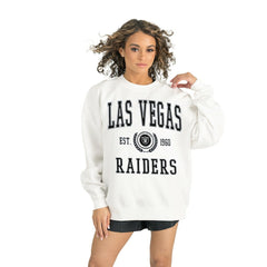 Las Vegas Raiders Gameday Couture Women's Timeless Triumph Premium Fleece Pullover Sweatshirt - White Pullover