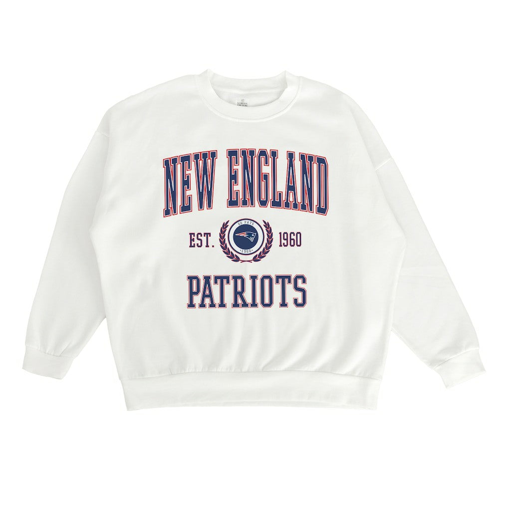 New England Patriots Gameday Couture Women's Timeless Triumph Premium Fleece Pullover Sweatshirt - White Pullover