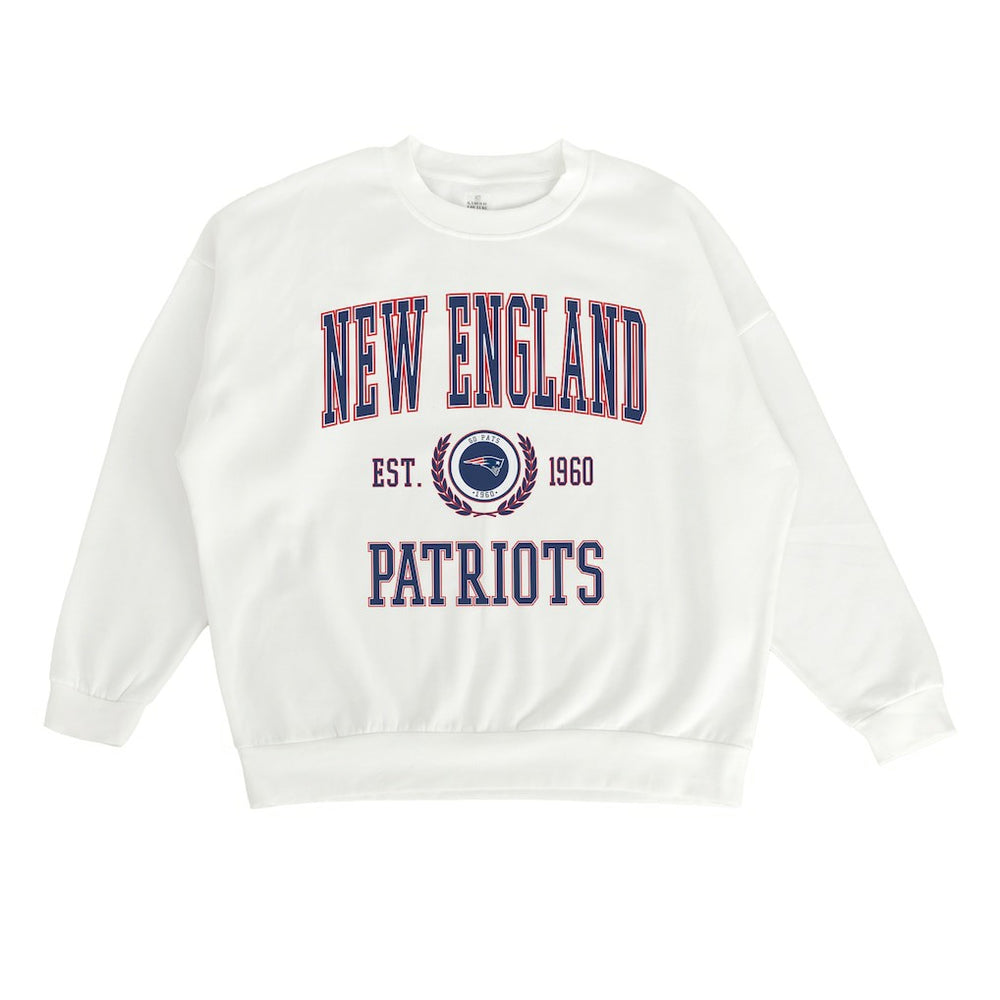 New England Patriots Gameday Couture Women's Timeless Triumph Premium Fleece Pullover Sweatshirt - White Pullover